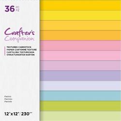 Pastels 12x12 Inch Textured Cardstock (CC-PAD12-TEX-PA)